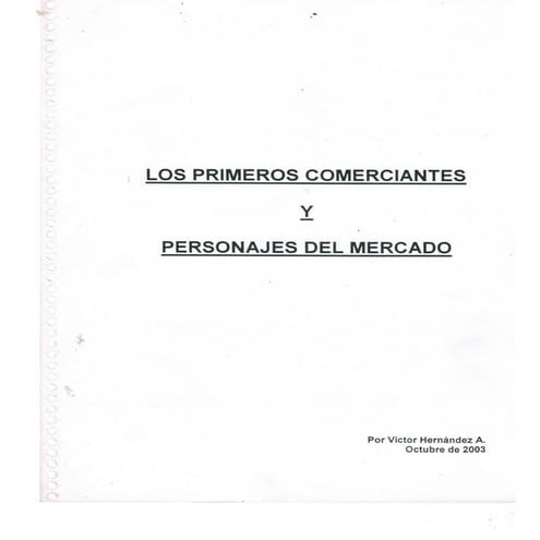 Personajes y comerciantes del mercado municipal