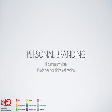 Personal Branding: il curriculum perfetto