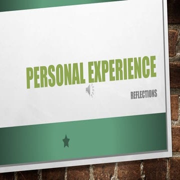 Personal experience-1enudk9