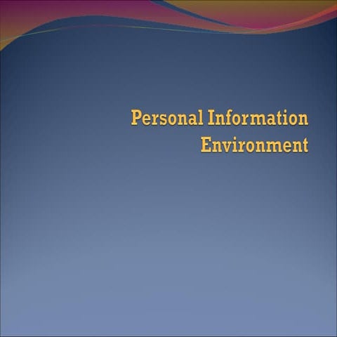 Personal Information Environment