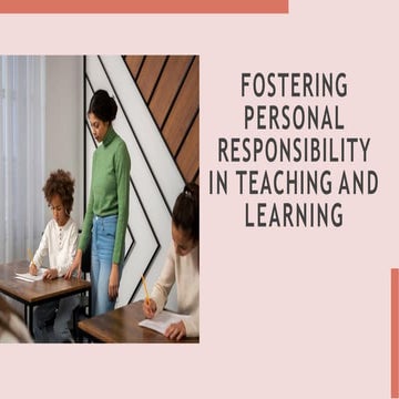 Fostering Personal Responsibility in Teaching and Learning for Student ...