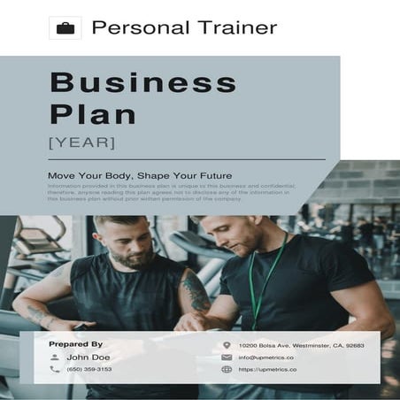 Personal trainer business plan