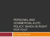Personal and Commercial Auto Policy...