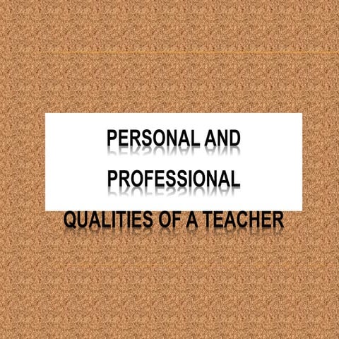 Personal and professional Attributes