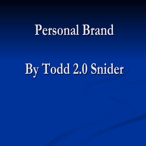 Personal Brand