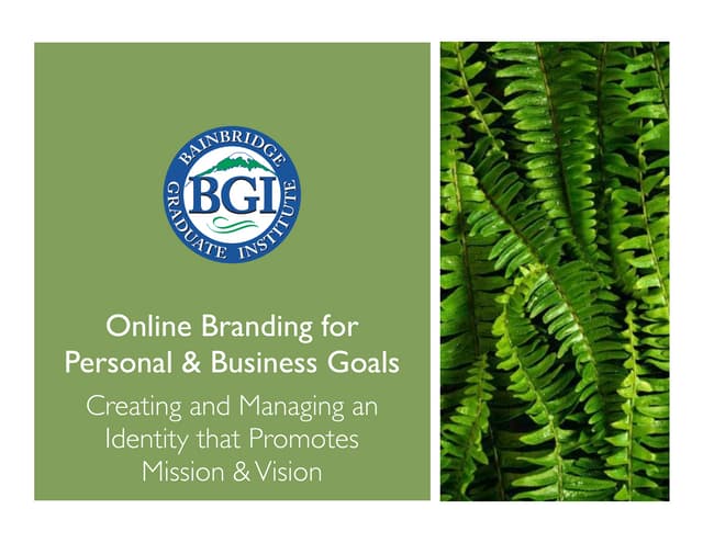 Online Personal Branding—Session 1 (BGIedu 2010-07-21)
