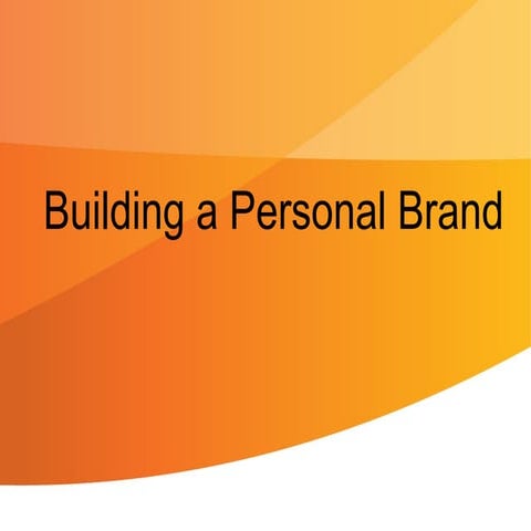 Creating Your Personal Brand by Bill Lane