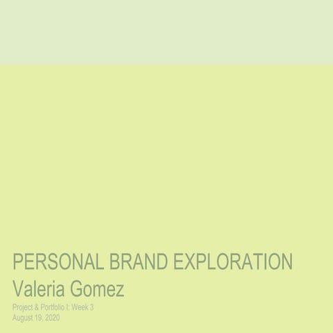 Personal Brand Exploration