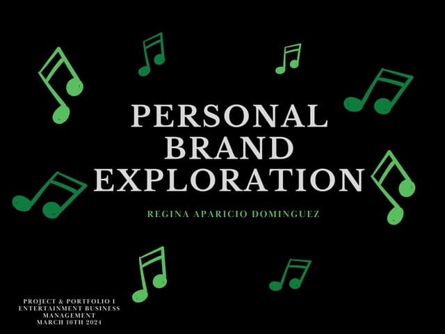 Personal Brand Exploration - Regina Aparicio