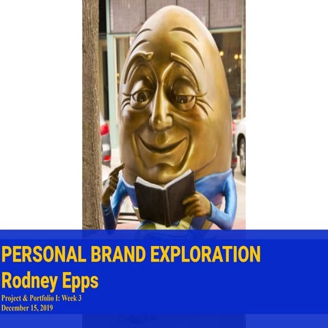 Personal brand exploration  Rodney epps