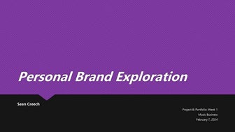 Sean Creech - Personal Brand Exploration