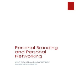 Personal branding and Personal Netw...