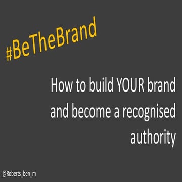 How to build your personal brand and become a recognised industry authority
