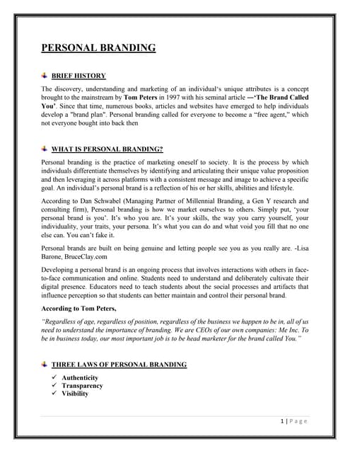 Personal branding