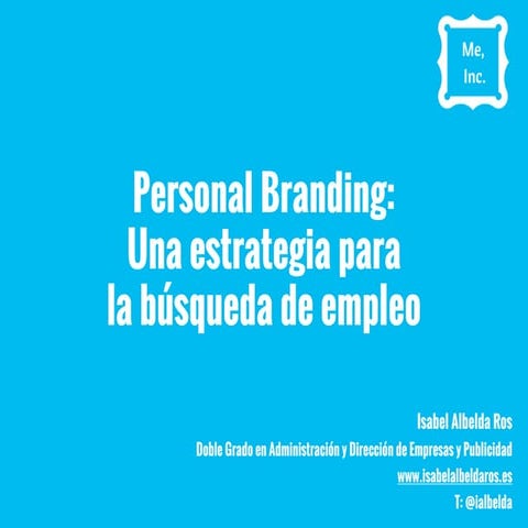 Personal Branding: una estrategia para la búsqueda de empleo