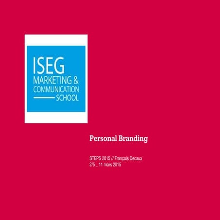 Personal branding 2 sur 5   créer son profil de marque personnelle