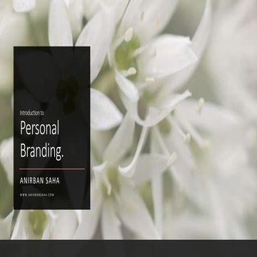 Introduction to Personal Branding.