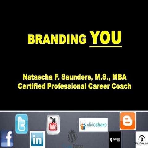 Personal Brand by Twitter @TaschaSaunders
