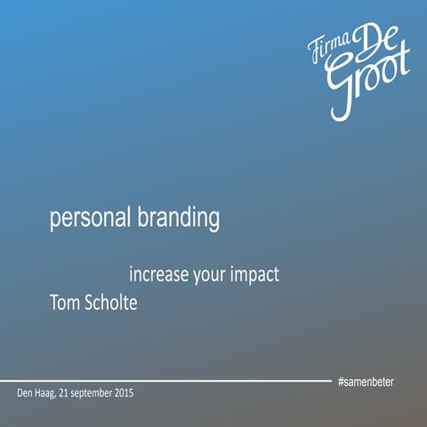 Personal branding @ Graduate School TU/e
