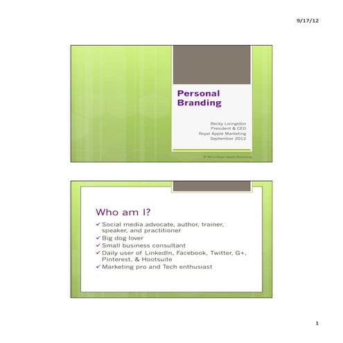 Personal Branding Using Social Media