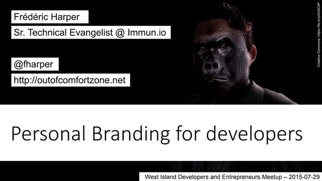 Personal branding for developers - West Island developers and entrepreneurs m...