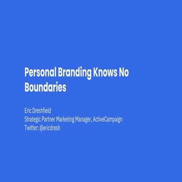 #ImpactSalesforceSaturday: Personal Branding Knows No Boundaries