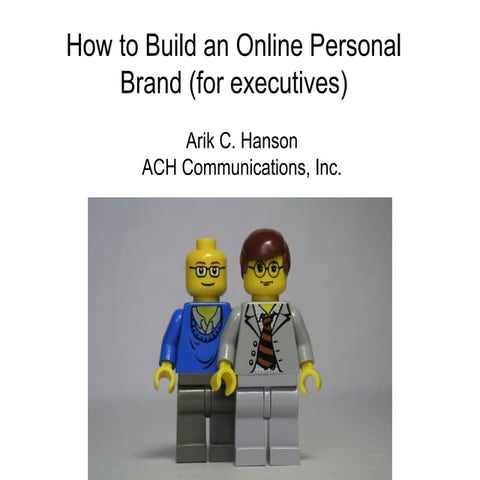 How to Build a Personal Brand Online (for Executives)