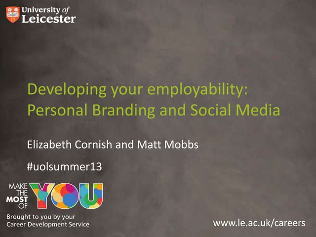 Personal branding - School of Management 2013
