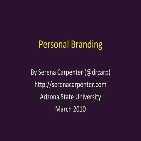 Personal branding sp11