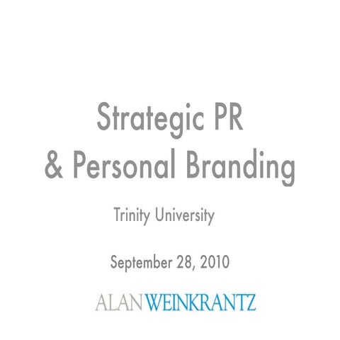 Strategic Public Relations & Personal Branding