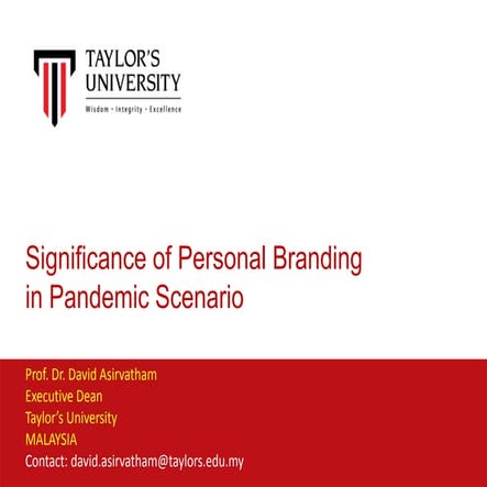 Significance of Personal Branding in Post-Pandemic