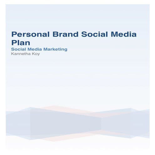Personal Brand Social Media Plan