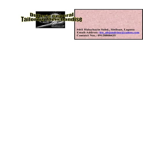 Personal Calling Card