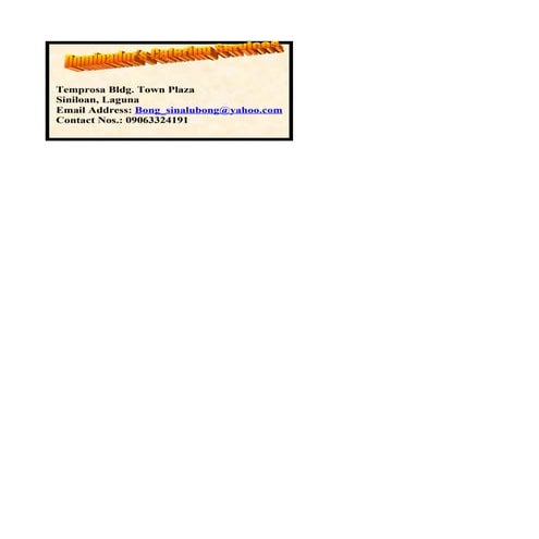 Sample Business Calling Card | DOC