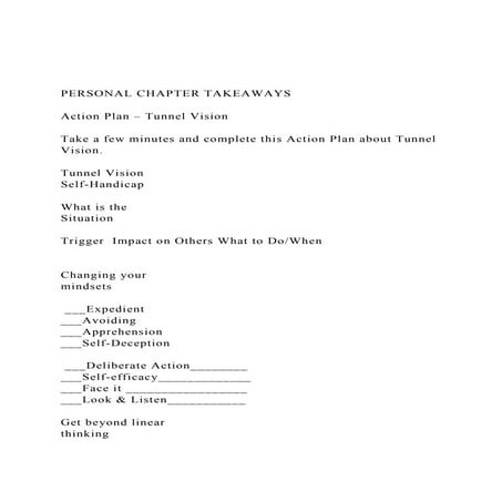 PERSONAL CHAPTER TAKEAWAYS  Action Plan – Tunnel Vision .docx