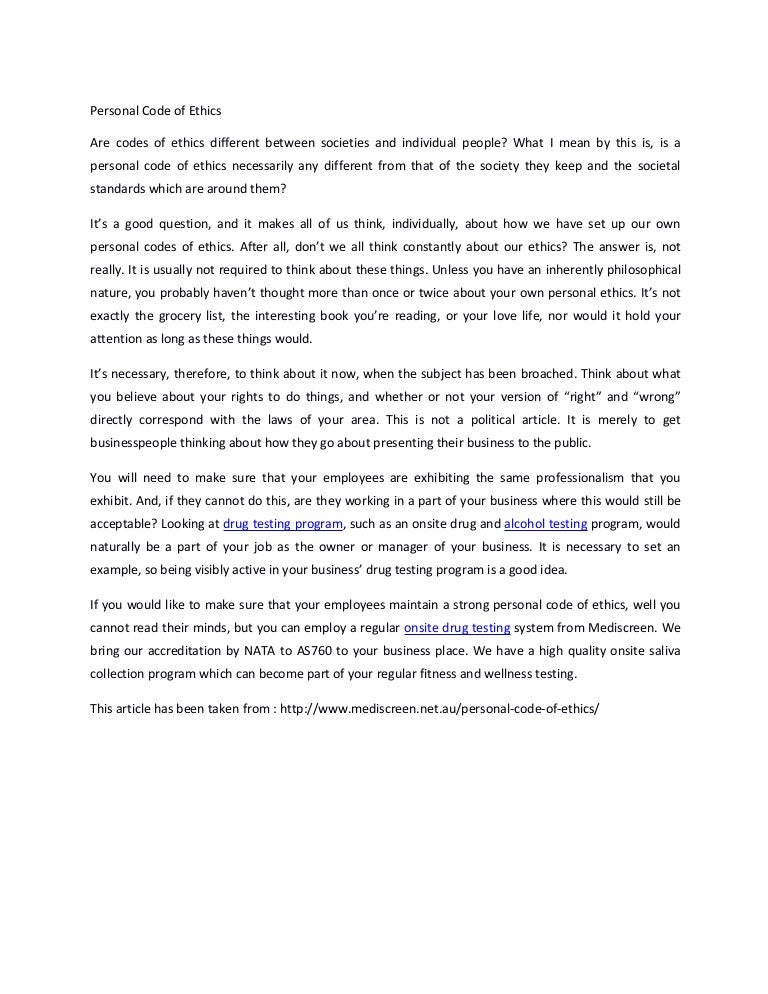 Personal code picture