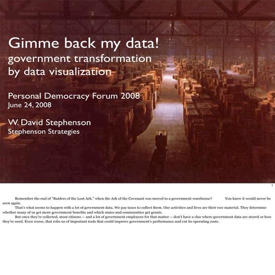 Gimme my data: government transformation