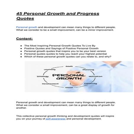 Personal Development