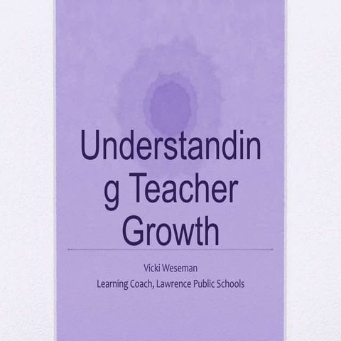 Personal Development Understanding Teacher Growth