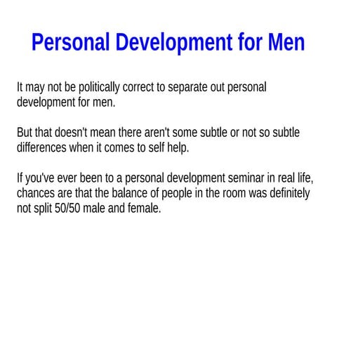 Personal Development for Men
