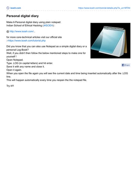 personal digital diary