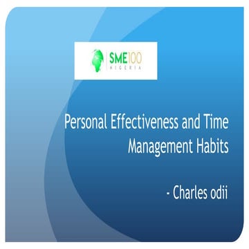 Personal effectiveness