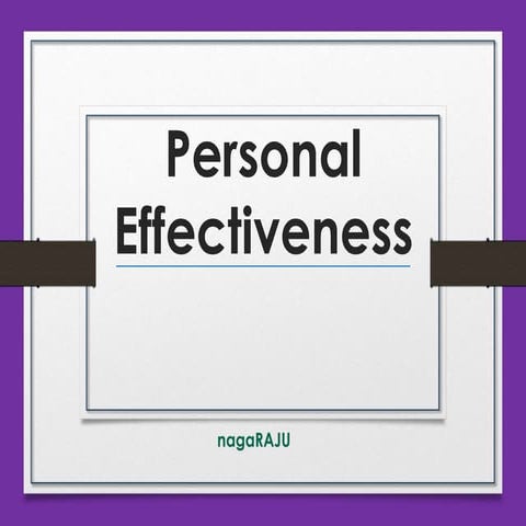 Personal Effectiveness