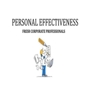 Personal effectiveness workshop 