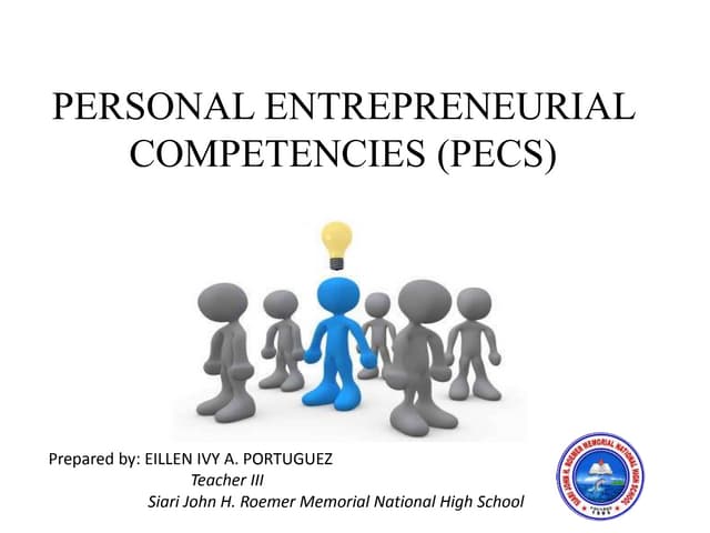 Personal entrepreneurial competencies (pecs)