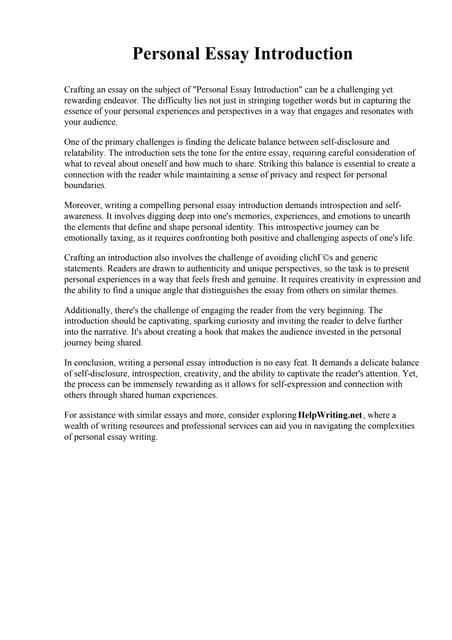 Self Introduction Essays.pdf