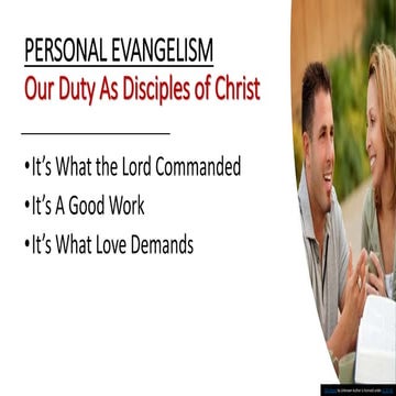 Personal evangelism series   2
