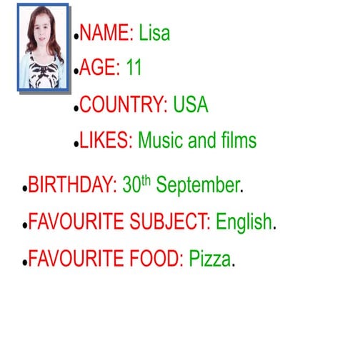 Personal factfile | PPT