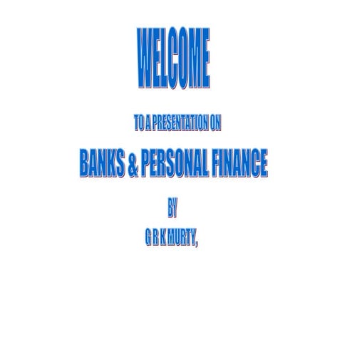 Personal finance: why