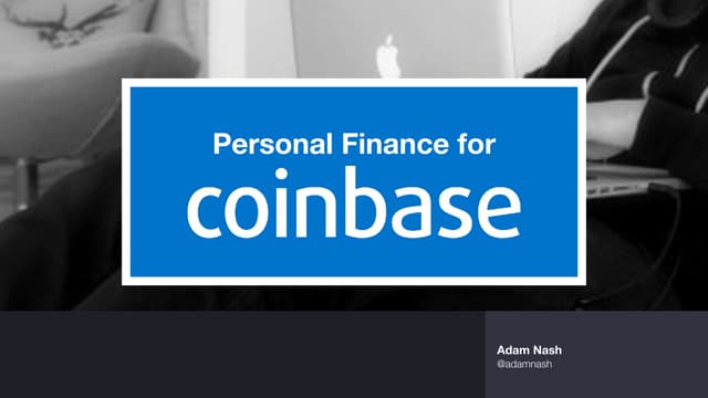 Personal Finance for Engineers (Coinbase, 2017)
